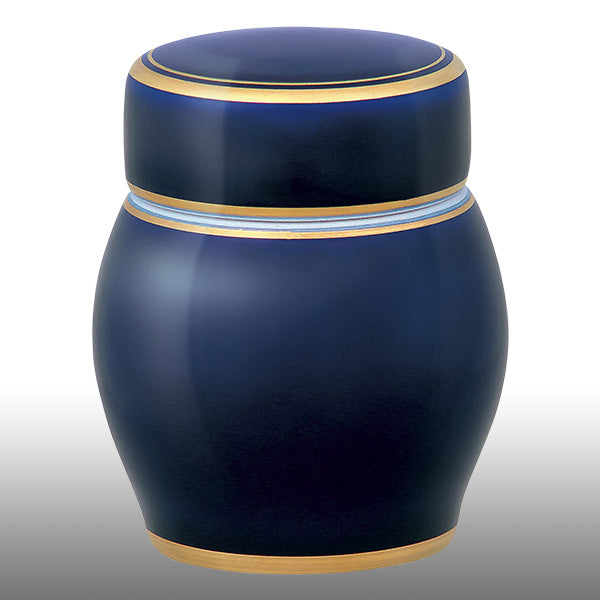 ミニ骨壷 ルリ釉金線(ルリゆうきんせん) 手元供養