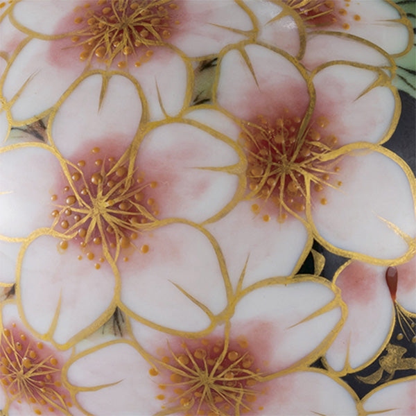 ミニ骨壷 たまいし 桜(ブラック)