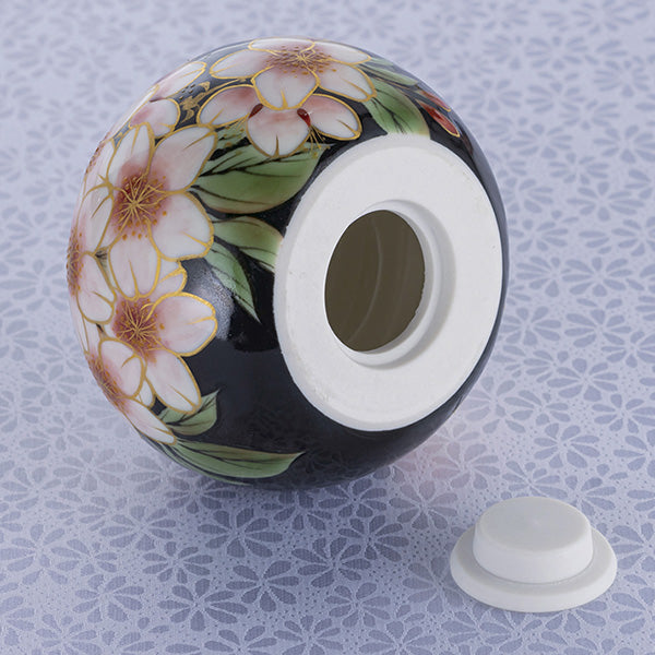 ミニ骨壷 たまいし 桜(ブラック)