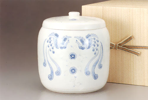 骨壷 葉月窯 古染鳳凰(こぞめほうおう)(木箱付) 5寸/6寸/7寸