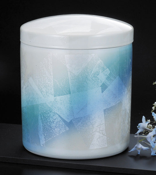 骨壷 九谷焼 二色銀彩(にしょくぎんさい) 5寸/6寸/7寸