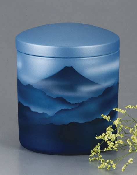 骨壷 吹絵 青富士(あおふじ) 5寸/6寸/7寸