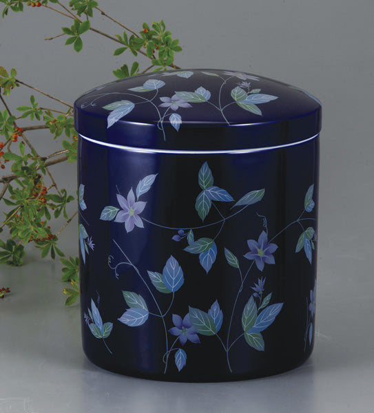 骨壷 ルリ鉄仙唐草(ルリてっせんからくさ) 5寸/6寸/7寸