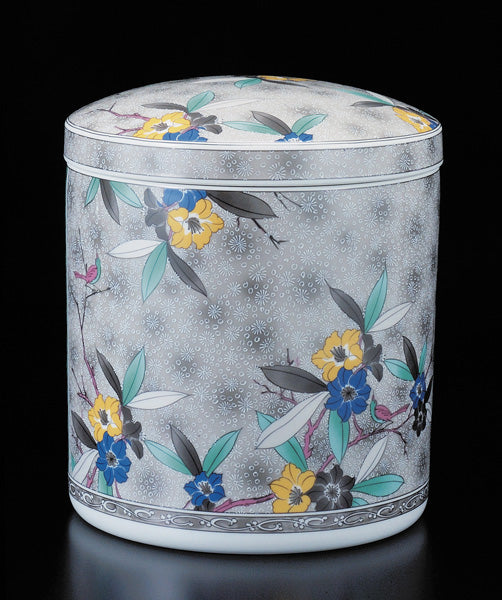 骨壷 九谷風墨絵(くたにふうすみえ) 5寸/6寸/7寸