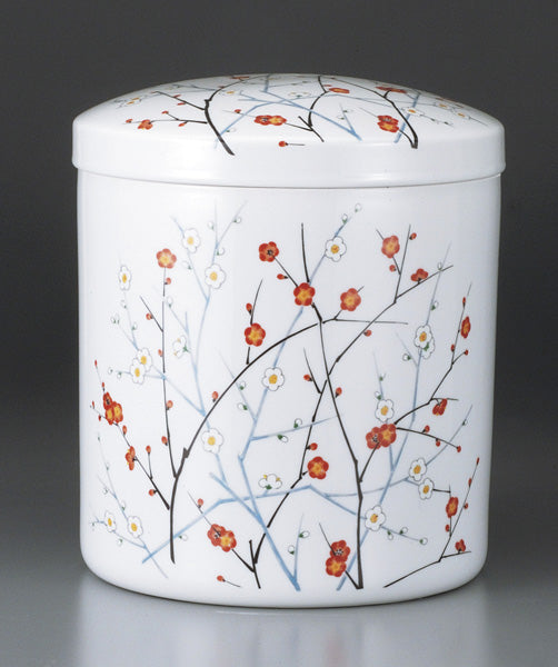 骨壷 四季の花柄紅白梅(しきのはなこうはくうめ) 5寸/6寸/7寸