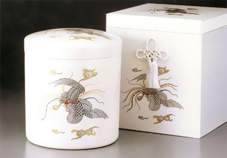 骨壷 切立 シルバー鳳凰(シルバーほうおう) 5寸/6寸/7寸※同柄骨箱付き