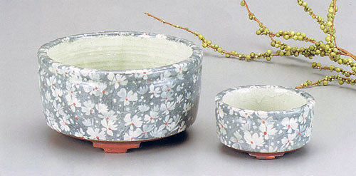 香炉セット 葉月窯 氷雪墨花(ひょうせつすみばな)木箱入