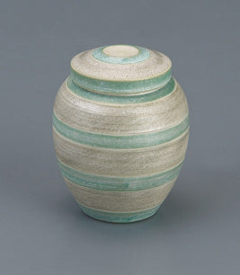 ミニ骨壷 渦銀彩(うずぎんさい) グリーン 作:波多野正典