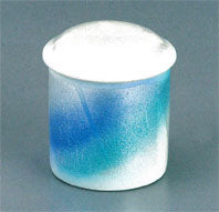 ミニ骨壷 九谷焼 二色銀彩(にしょくぎんさい)