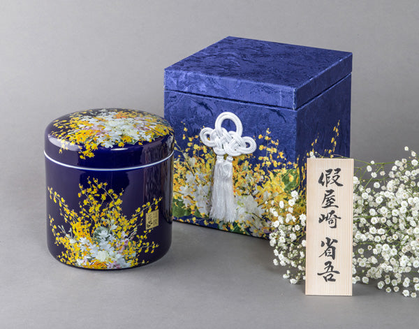 假屋崎省吾プロデュース 骨壷・貼箱セット 【群雀蘭(ぐんじゃくらん)】5寸