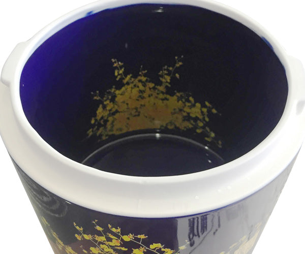 假屋崎省吾プロデュース 骨壷・貼箱セット 【群雀蘭(ぐんじゃくらん)】5寸