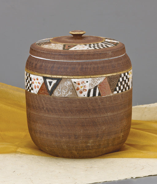 骨壷 更紗(さらさ)作:加藤信太郎 7寸※木箱付