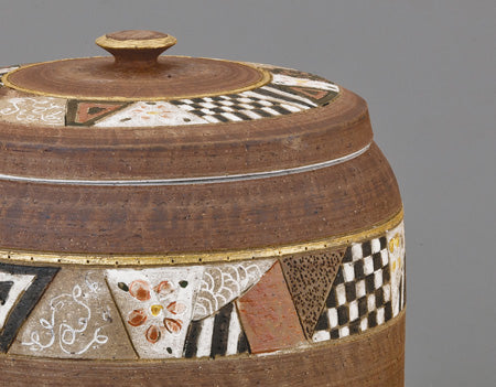 骨壷 更紗(さらさ)作:加藤信太郎 7寸※木箱付