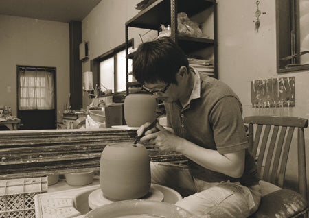 骨壷 更紗(さらさ)作:加藤信太郎 7寸※木箱付