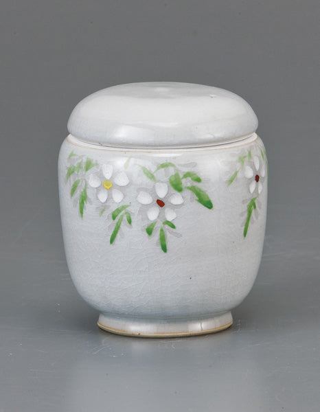 ミニ骨壷 葉月窯 花しだれ【白】 2.5寸