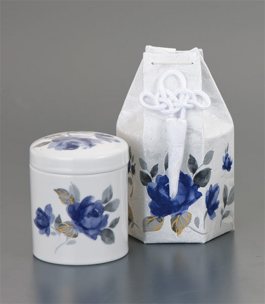 ミニ骨壷 ローズブルー 2.5寸