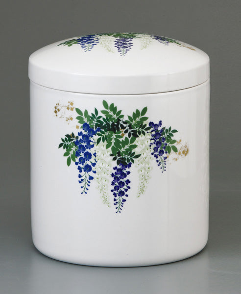 骨壷 四季の花柄 藤(しきのはながらふじ) 6寸/7寸