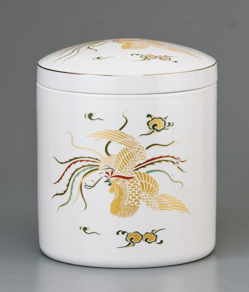 骨壷 白磁鳳凰 ネジ式蓋ロック 5寸/6寸/7寸