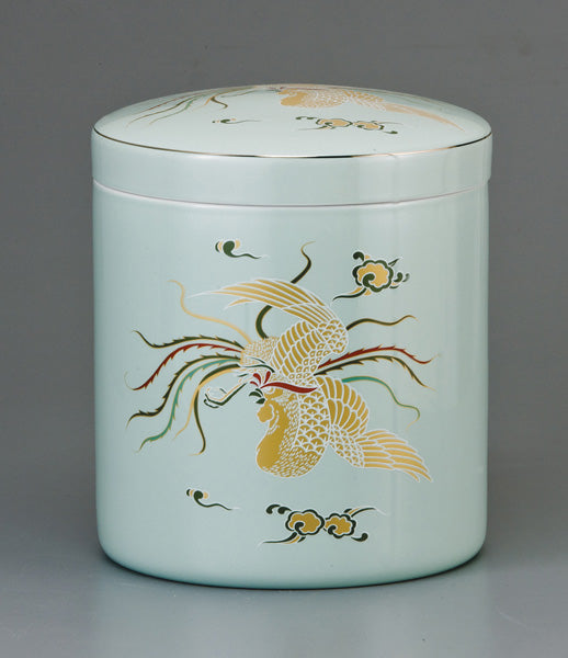 骨壷 グリーン鳳凰 ネジ式蓋ロック 5寸/6寸