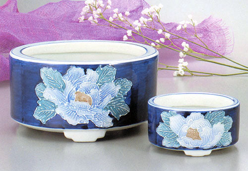 香炉セット 盛絵 盛花牡丹(もりばなぼたん)