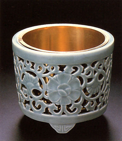 香炉 青磁スカシ 5寸/6寸/7寸