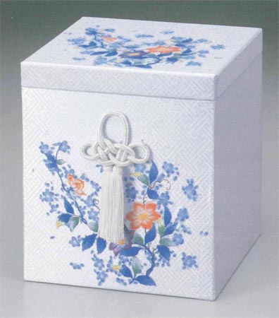 貼箱のみ 人絹花柄(じんけんはながら) 骨壷5寸用/6寸用/7寸用