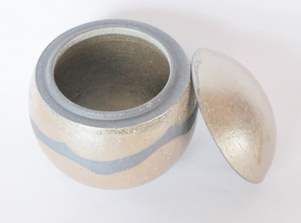 ミニ骨壷 信楽焼 【ふるさと 風・球型】Sサイズ/Mサイズ 納骨巾着袋付