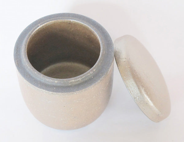 ミニ骨壷 信楽焼 【ふるさと 凪・筒型】Sサイズ/Mサイズ 納骨巾着袋付