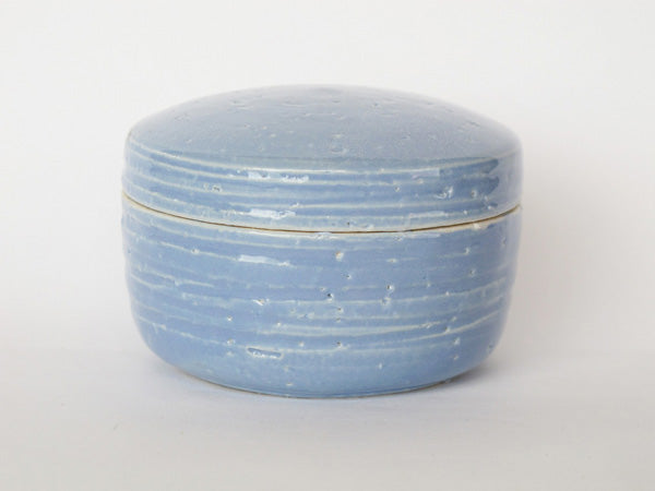 ミニ骨壷 信楽焼 【ここいろ・あおぞら】(Mサイズ)納骨巾着袋付