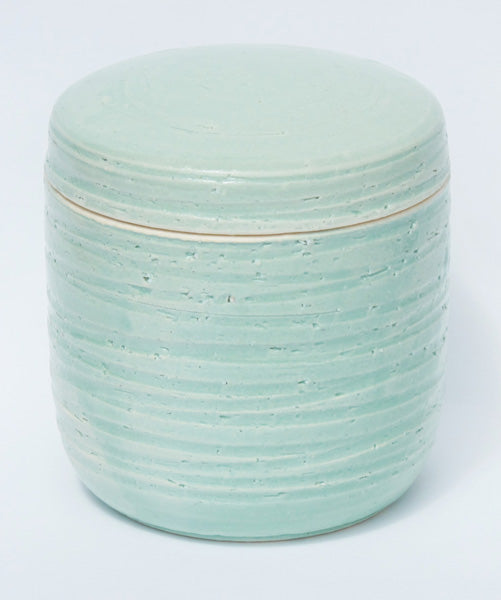 ミニ骨壷 信楽焼 【ここいろ・わかくさ】(Lサイズ)納骨巾着袋付