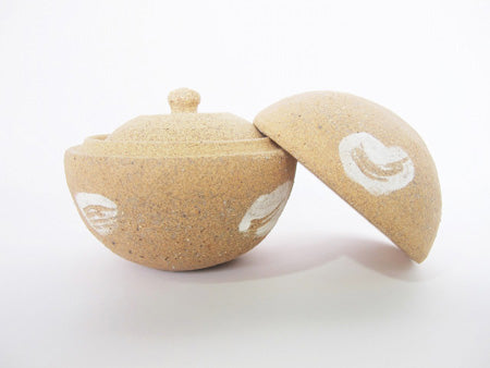 ミニ骨壷 信楽焼 【Mother 心音】 直径約7.5cm 納骨巾着袋付