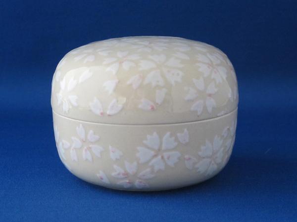 ミニ骨壷 信楽焼 【おもかげ・さくら】納骨巾着袋付