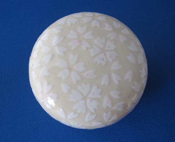 ミニ骨壷 信楽焼 【おもかげ・さくら】納骨巾着袋付