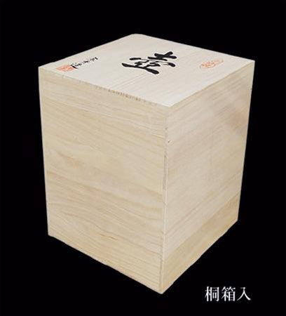 骨壷 九谷焼 十角銀彩ライトグリーン 7寸 ※桐箱入