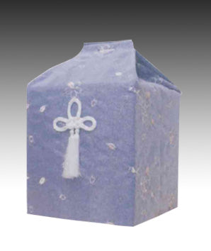 桐箱用骨カバーのみ さくら「紗」【ブルー】 骨壷5寸用/6寸用/7寸用