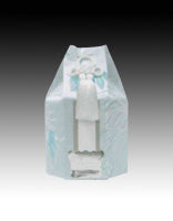 分骨袋のみ 水蓮【ブルー】(ミニ骨壷2.3寸用)