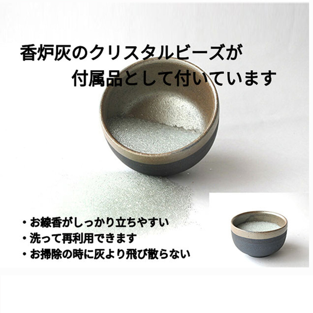 ミニ骨壷と三具足セット 信楽焼【INORI】納骨巾着袋付