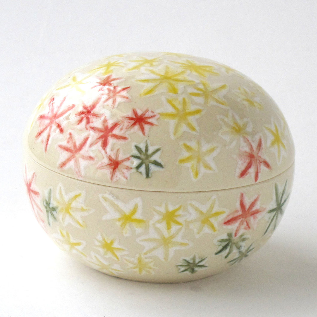 ミニ骨壷 信楽焼 【おもかげ・もみじ】納骨巾着袋付