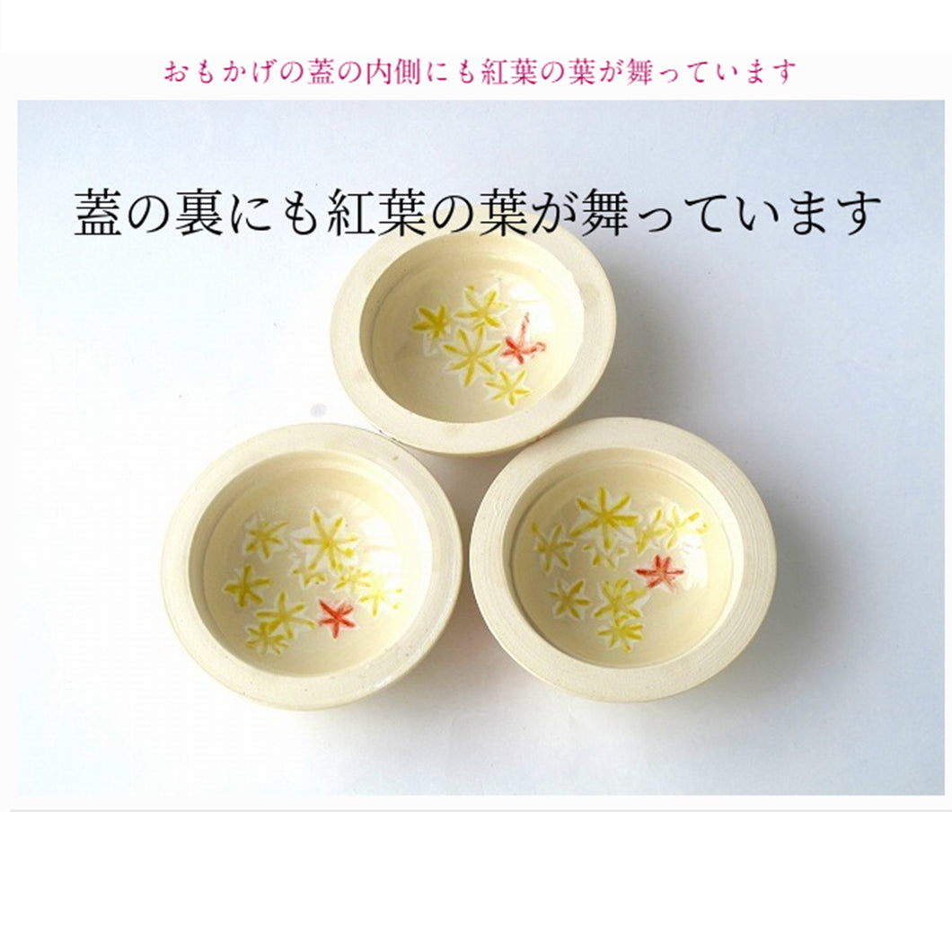 ミニ骨壷 信楽焼 【おもかげ・もみじ】納骨巾着袋付