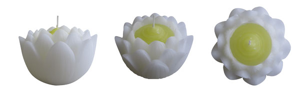 ろうそく 蓮の花