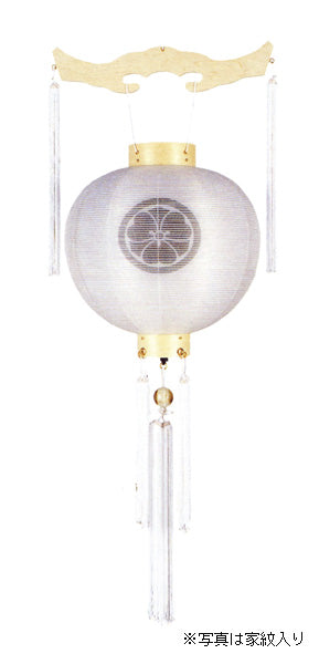 神道用提灯 御殿丸提灯 本柾特三丸(絹二重・無地)