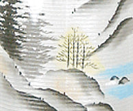 提灯 住吉10番 黒檀調山水絹一重(1台)