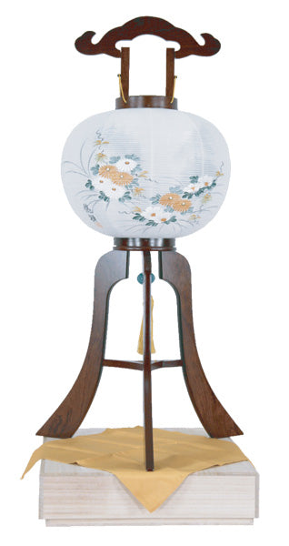 高級提灯 紫檀菊山水二重張 12号(1台)