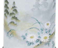 提灯 はなごろも山水黒 回転(1対)