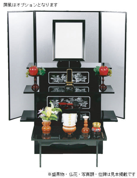 盆棚 CE黒セット［菊柄黒塗］ – ルピナス供養