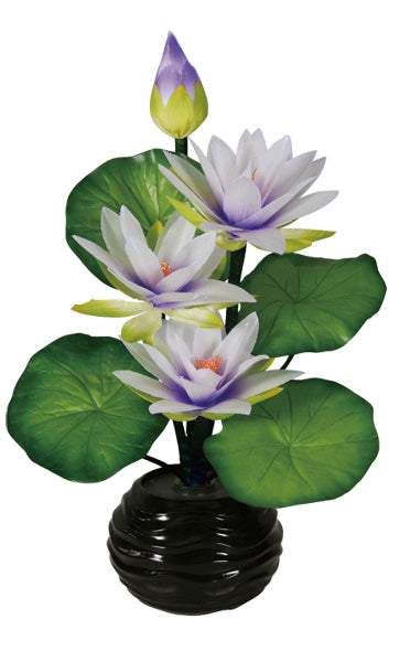LEDで光る造花 ルミナス紫睡蓮(1台)