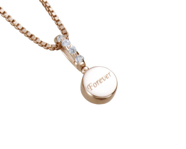 遺骨密封ペンダント(樹脂密封タイプ) JP007 ピンクゴールド 完全防水