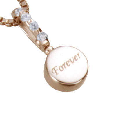 遺骨密封ペンダント(樹脂密封タイプ) JP007 ピンクゴールド 完全防水