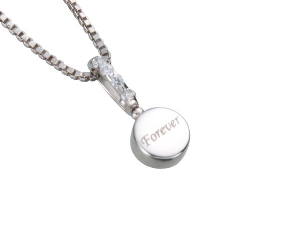 遺骨密封ペンダント(樹脂密封タイプ) JP007 プラチナ 完全防水