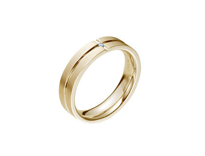 遺骨密封リング(樹脂密封タイプ) エレガントラインリングJR002 ゴールド 完全防水